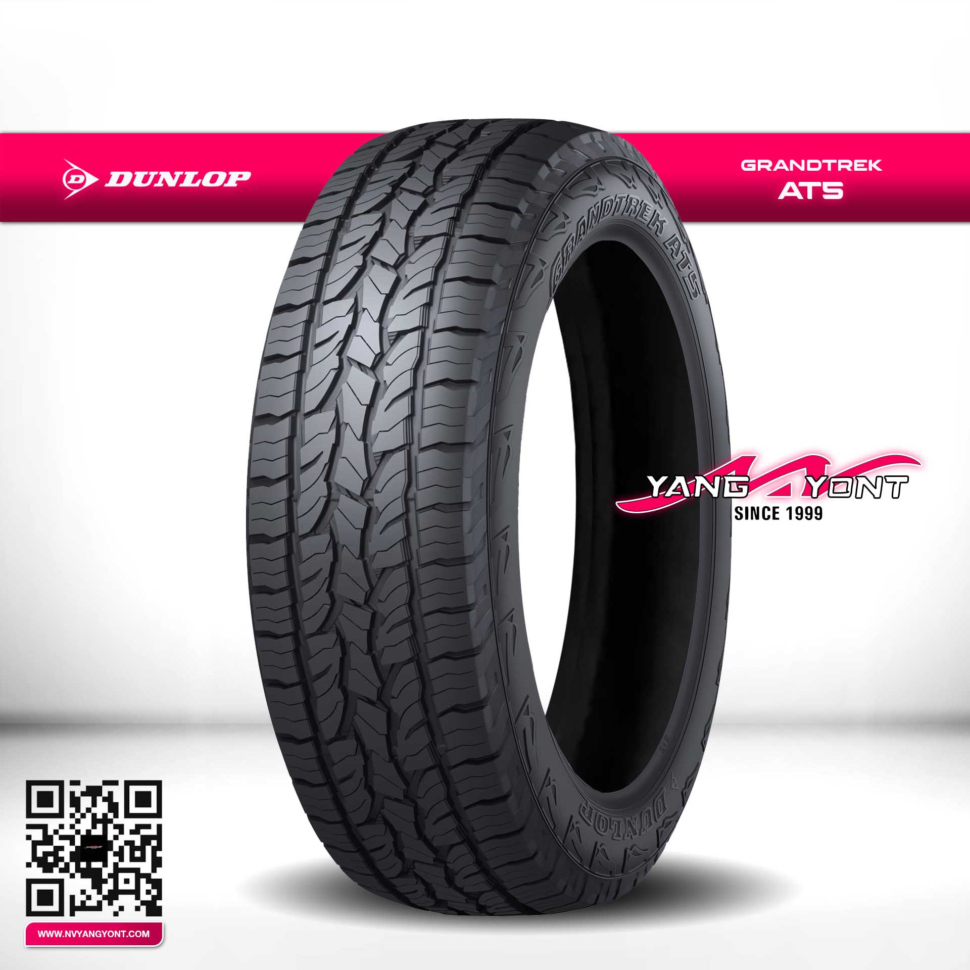 [3แถม1] 255/70R16 GRANDTREK AT5 OWL (อักษรขาว)