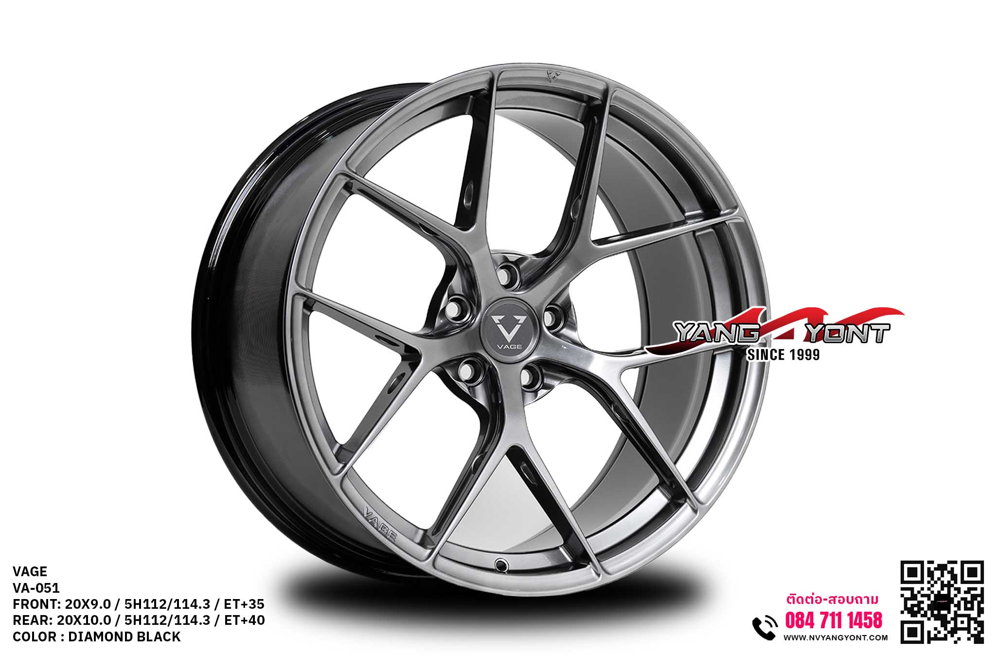 VA051 | สี 𝐃IA𝐌𝐎𝐍𝐃 𝐁𝐋𝐀𝐂𝐊 (F/R)