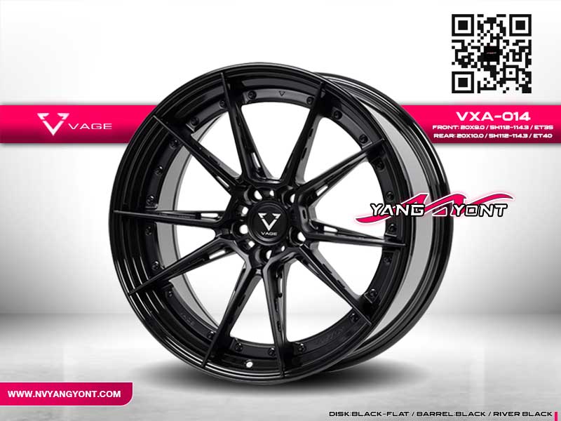 VXA014 | สี DISK:BLACK-FLAT/BARREL:BLACK/RIVER BLACK (F/R)